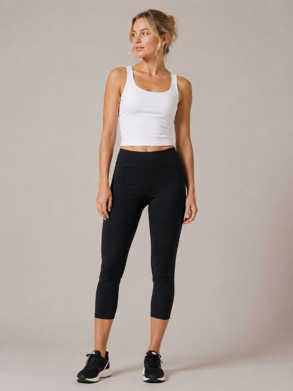 2/$30 Champion Pull on Yoga Capri Leggings Black Medium #A1513